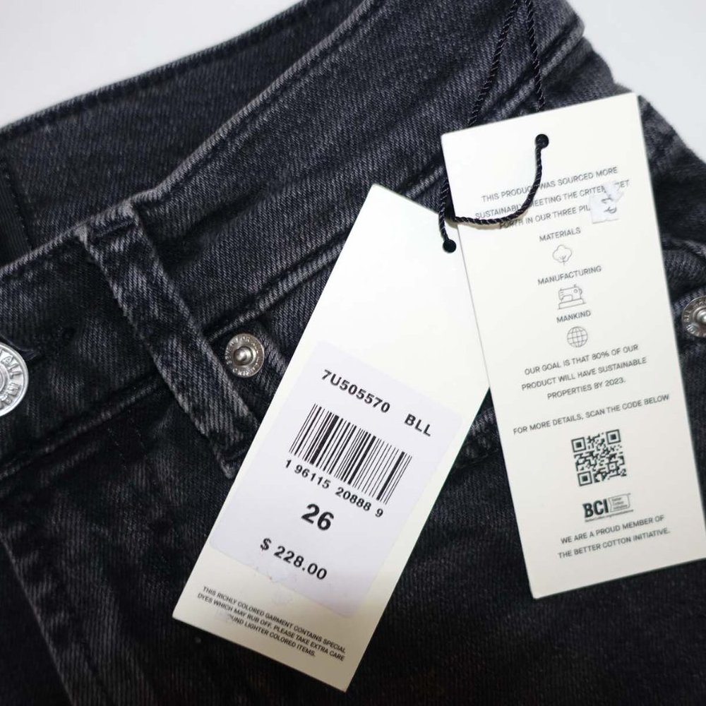 7 For All Mankind Women's Mega Flare Jeans Size 26 NWT High Rise Belle Wash - Picture 6 of 9